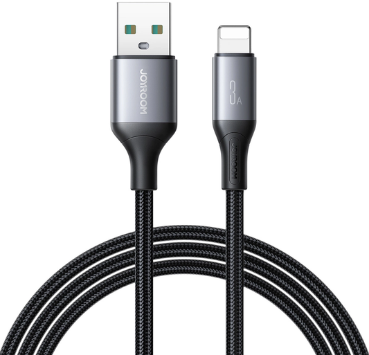 USB-A til Lightning data- og ladekabel Joyroom S-A28 Flash, 18W, 1m, svart