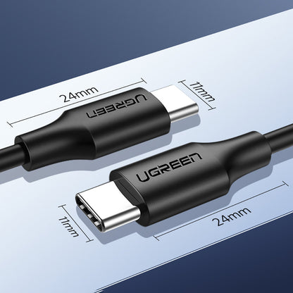 USB-C til USB-C data- og ladekabel UGREEN US286, 60W, 1m, Svart