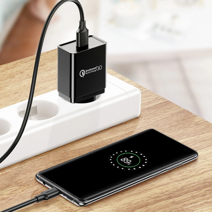 USB-A til USB-C UGREEN US184 data- og ladekabel, 18W, 0.5m, Svart