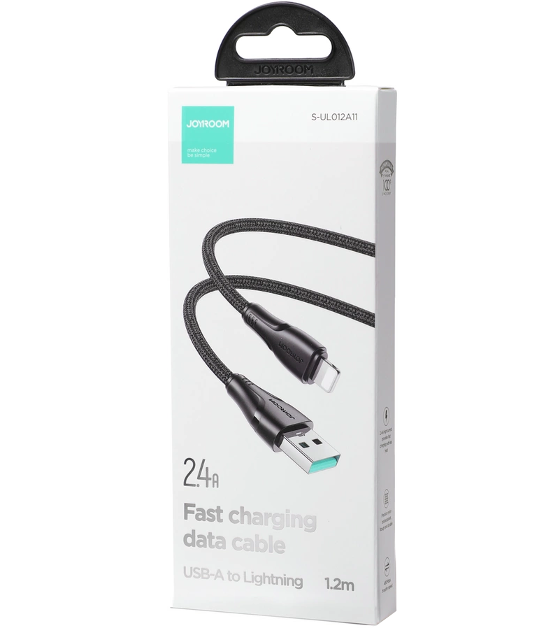 USB-A - Lightning lade- og datakabel Joyroom S-A11, 18W, 1.2m, Svart