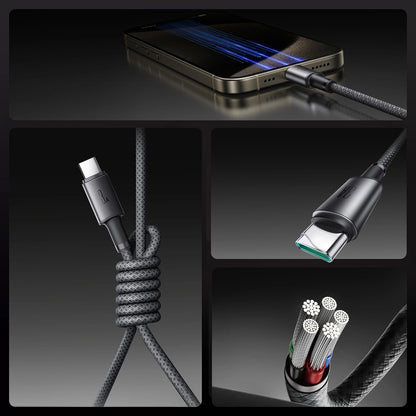 USB-A - USB-C data- og ladekabel Joyroom S-A50, 60W, 1.2m, Grå