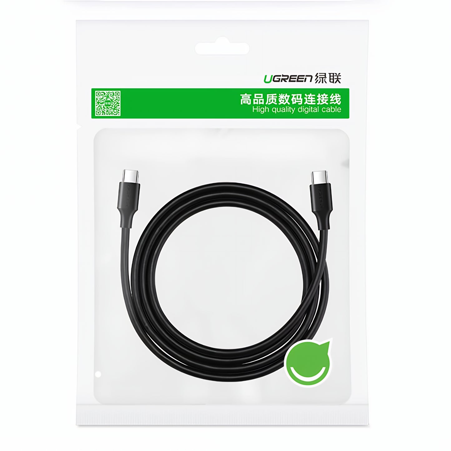 USB-C til USB-C data- og ladekabel UGREEN US286, 60W, 3m, Svart