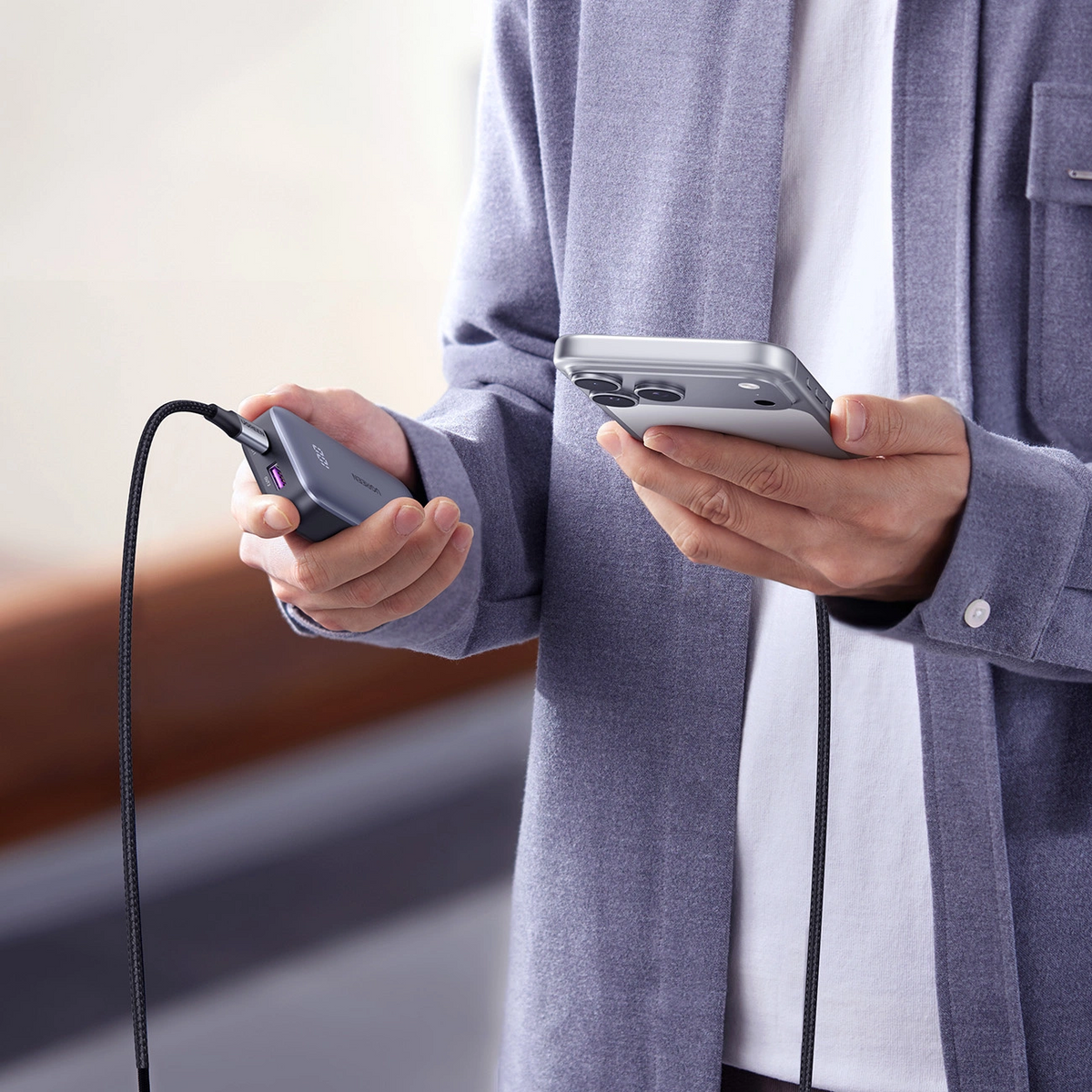USB-C Data- og ladekabel - USB-C UGREEN, 100W, 2m, svart