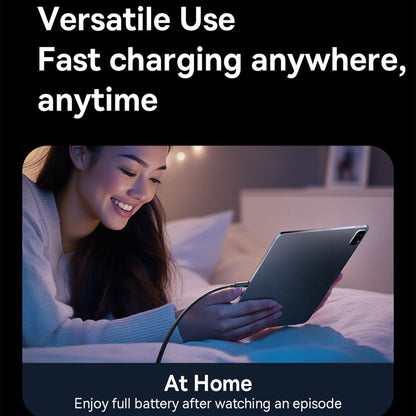 USB-A - USB-C Baseus Lit Button Control data- og ladekabel, 100W, 2m, Svart P10379002121-01