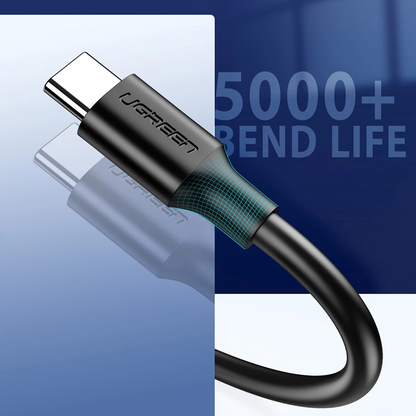 USB-A til USB-C UGREEN US184 data- og ladekabel, 18W, 0.5m, Svart