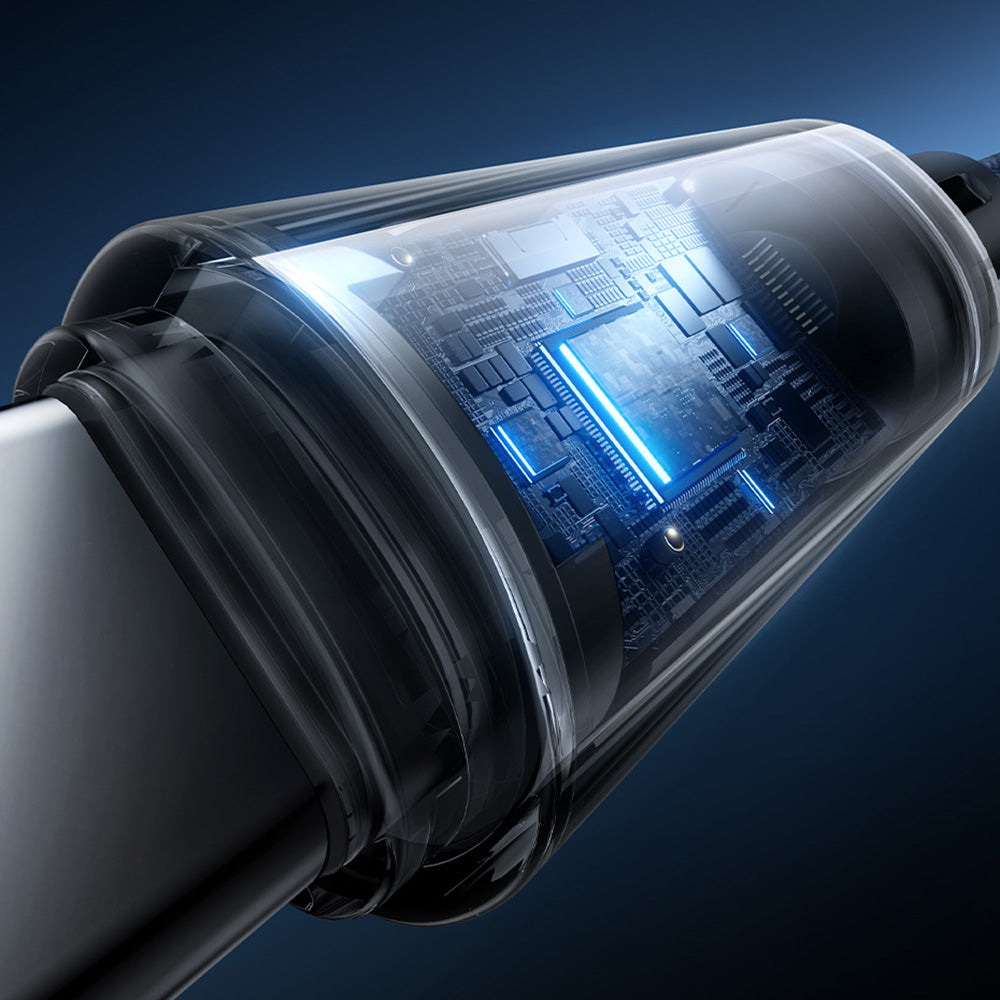 USB-A - USB-C Baseus Lit Button Control data- og ladekabel, 100W, 2m, Svart P10379002121-01