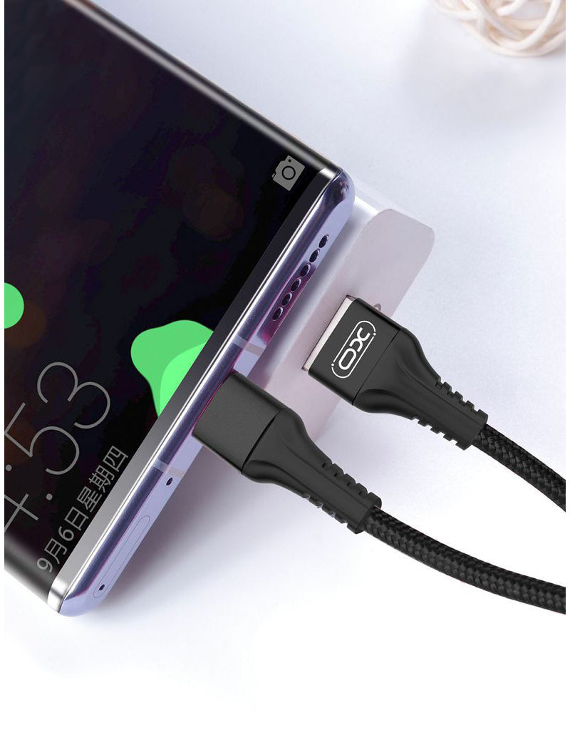 USB-A - microUSB Data- og Ladekabel XO Design NB118, 18W, 1m, Rød