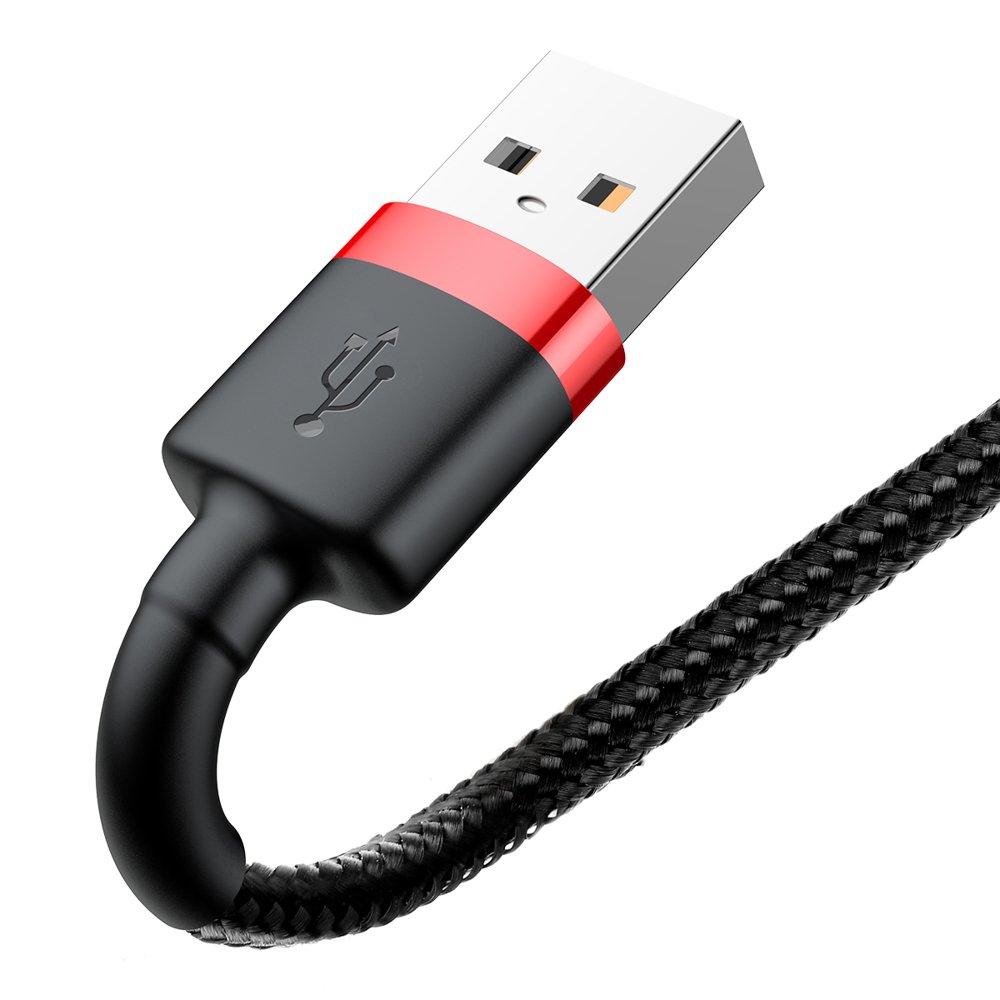 USB-A - Lightning Baseus Cafule data- og ladekabel, 18W, 3m, Rød CALKLF-R91