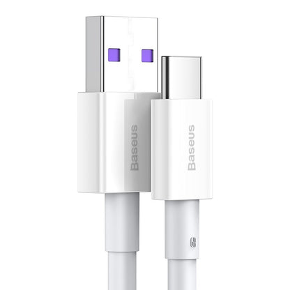 Data- og ladekabel USB-A - USB-C Baseus Superior Series, 66 W, 2 m, hvit CATYS-A02