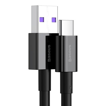Baseus Superior USB-A til USB-C data- og ladekabel, 66 W, 2 m, svart CATYS-A01