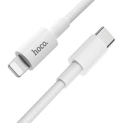 USB-C - Lightning Data- og Ladekabel HOCO X56, 20W, 1m, Hvit