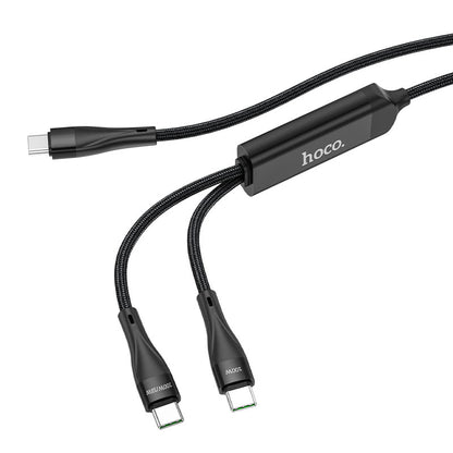 USB-C data- og ladekabel - USB-C HOCO U102 Super, 100 W, 1,2 m, svart