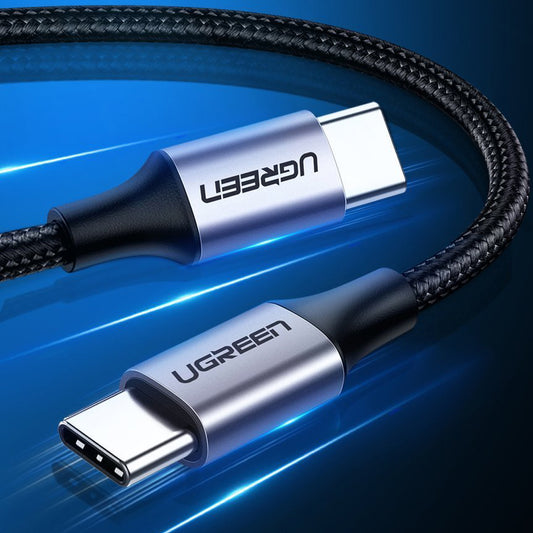 USB-C Data- og ladekabel - USB-C UGREEN US261, 60W, 1m, Grå