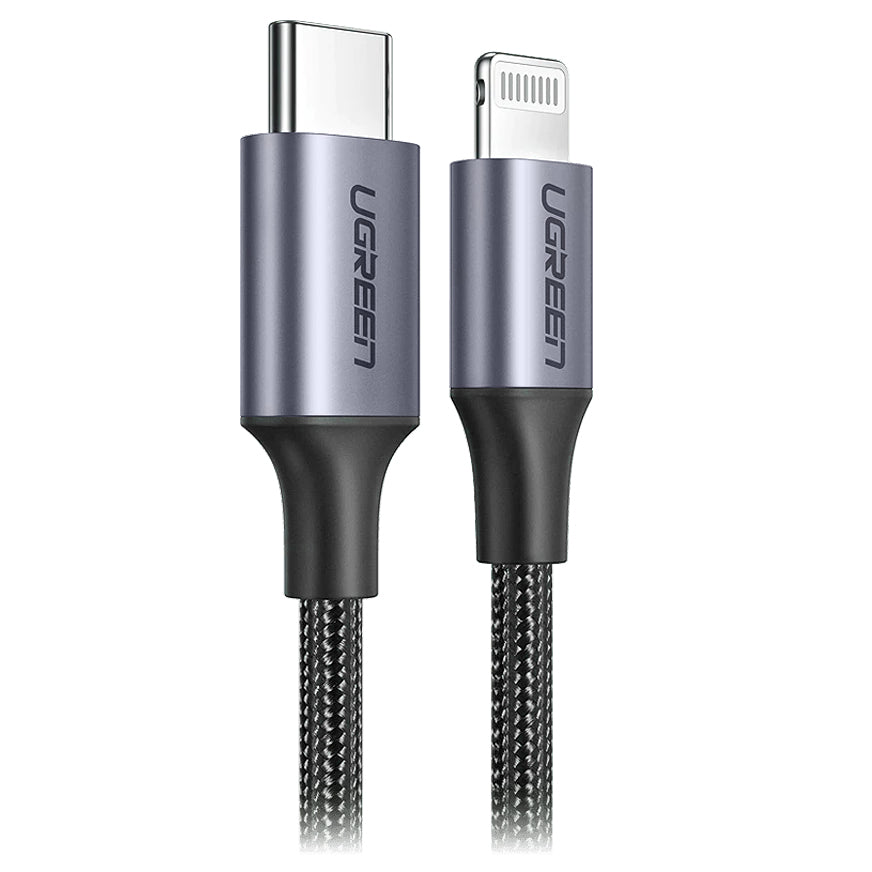 USB-C - Lightning Data- og Ladekabel UGREEN US304, 20W, 1m, Svart