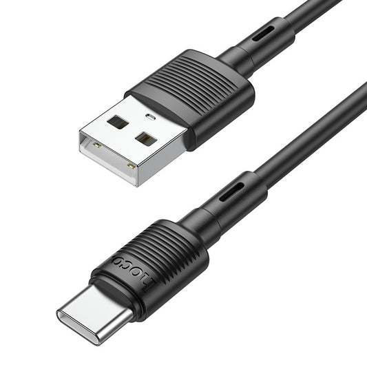 USB-A - USB-C HOCO X83 Victory data- og ladekabel, 20W, 1m, Svart