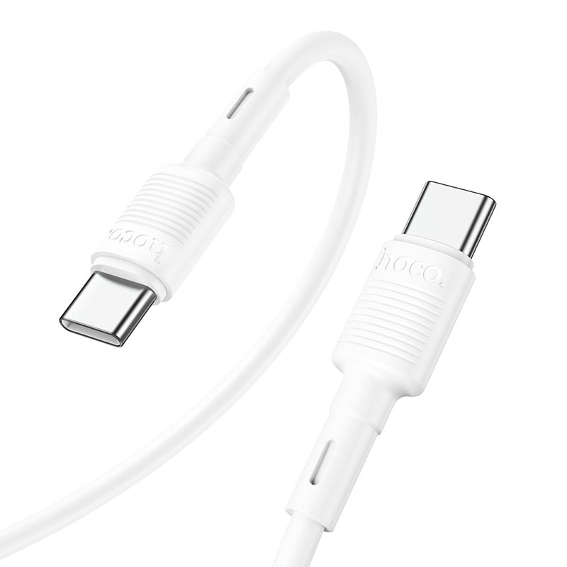 USB-C data- og ladekabel - USB-C HOCO X83 Victory, 60W, 1m, Hvit