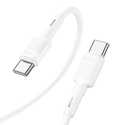 USB-C data- og ladekabel - USB-C HOCO X83 Victory, 60W, 1m, Hvit
