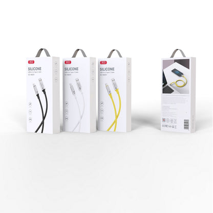 USB-A - USB-C Data- og Ladekabel XO Design NB251, 18W, 1m, Svart