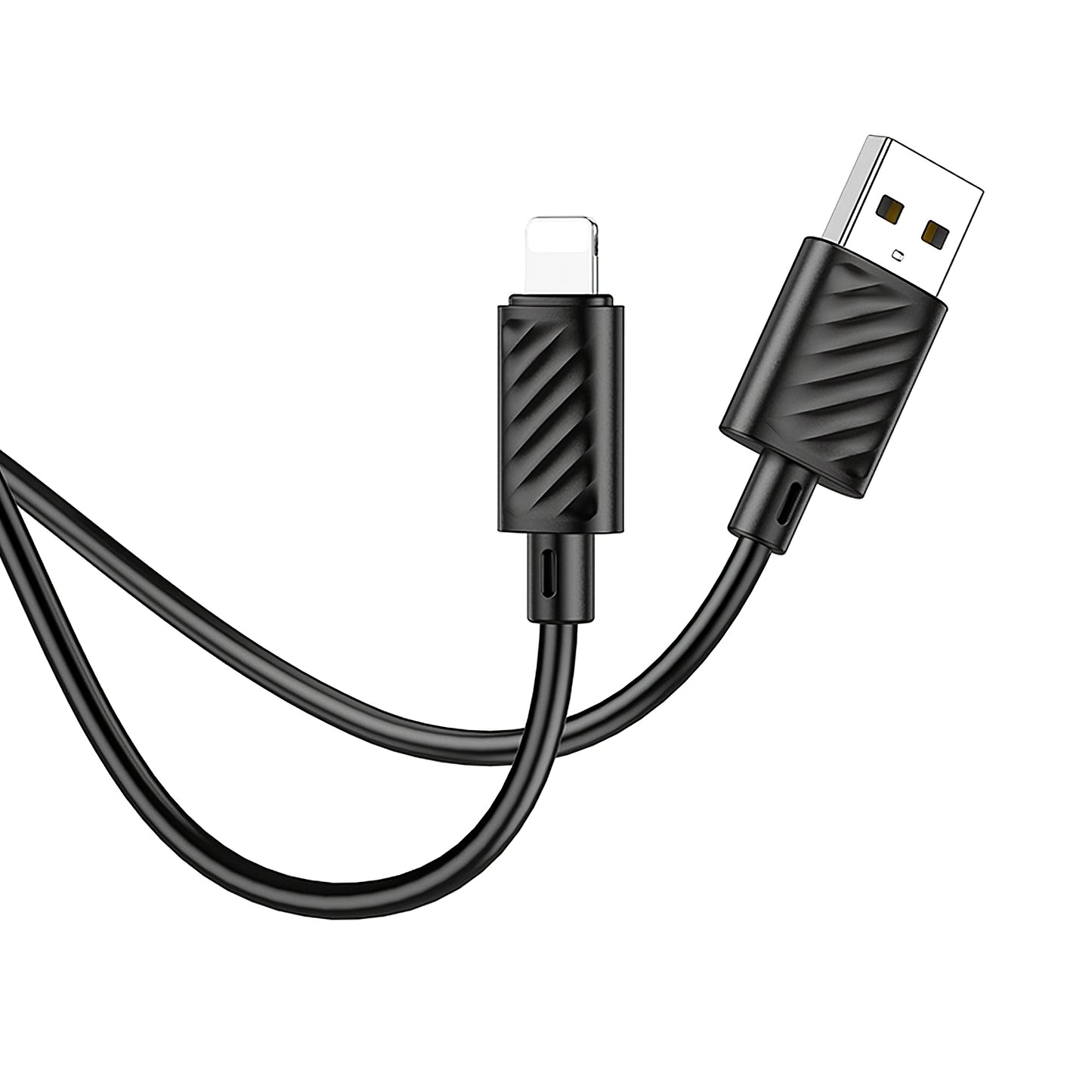 Data- og ladekabel USB-A - Lightning HOCO X88, 18W, 1m, svart 