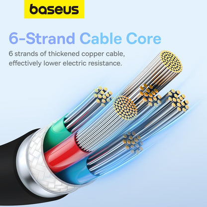 USB-C til USB-C Baseus Pudding data- og ladekabel, 100W, 2m, Svart P10355702111-01