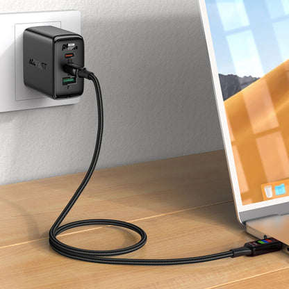 USB-C data- og ladekabel - USB-C Acefast C7-03, 100W, 1.2m, Svart