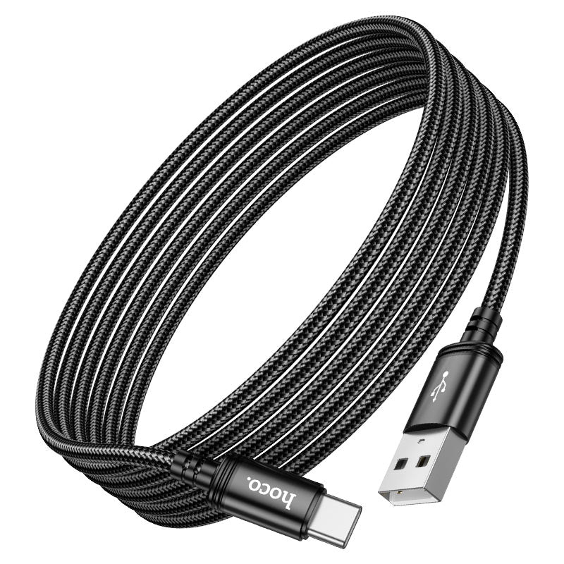 USB-A til USB-C Data- og Ladekabel HOCO X91, 18W, 3m, Svart