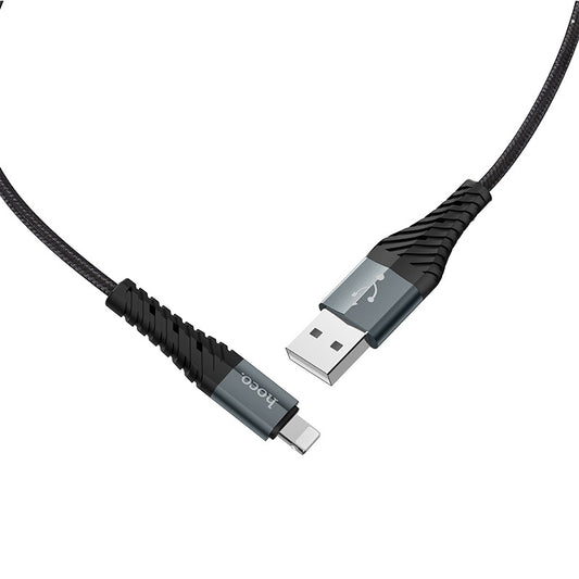 Data- og ladekabel USB-A - Lightning HOCO X38 Cool, 18 W, 1 m, svart 