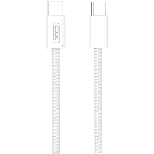 USB-C data- og ladekabel - USB-C XO Design NB-Q260A, 60W, 1m, Hvit