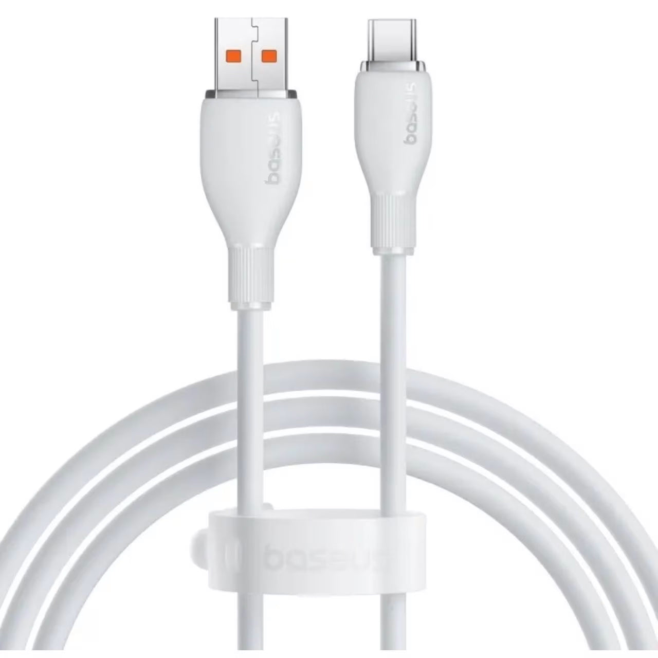 USB-A til USB-C data- og ladekabel Baseus Pudding, 100W, 1.2m, Hvit