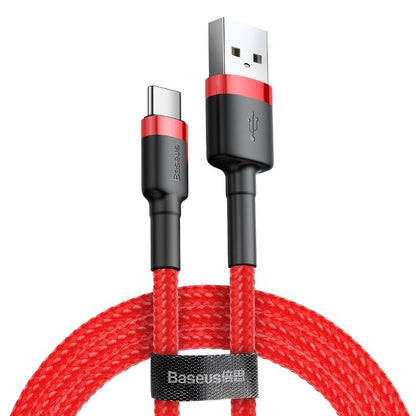 USB-A til USB-C data- og ladekabel Baseus Cafule, 60W, 1m, Rød