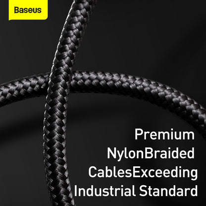 USB-A til USB-C data- og ladekabel fra Baseus, 66W, 2m, Svart CASX020101