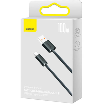 USB-A til USB-C data- og ladekabel Baseus Dynamic Series, 100W, 2m, Grå CALD000716