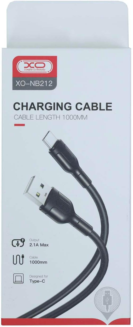 USB-A til microUSB data- og ladekabel XO Design NB212, 18 W, 1 m, svart 