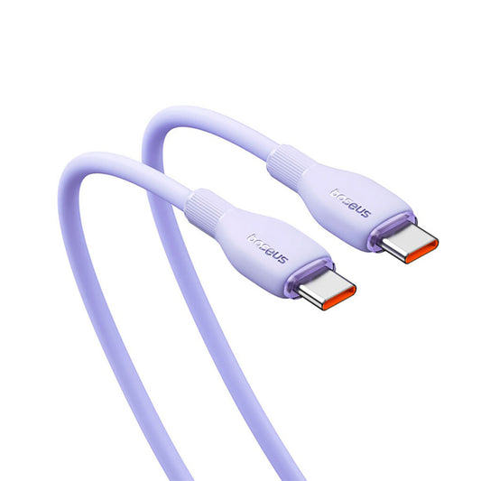 USB-C til USB-C Baseus Pudding data- og ladekabel, 100W, 1.2m, Lilla P10355702511-00