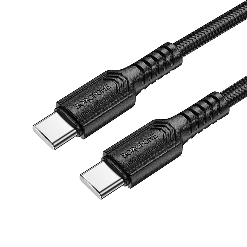 USB-C til USB-C data- og ladekabel Borofone BX116 Certain, 60W, 1m, Svart