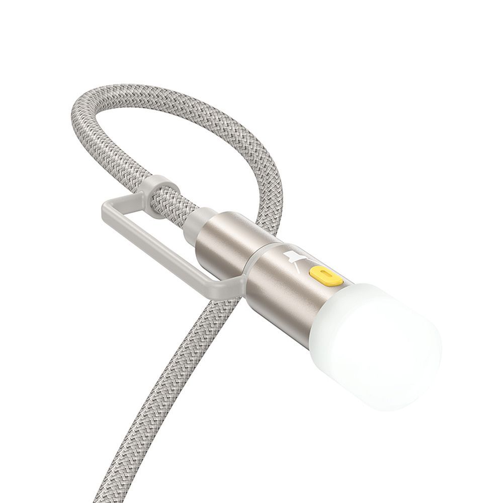 USB-C / Lightning Data- og Ladekabel - USB-C / LED HOCO U138, 60W, 1.2m, Grå