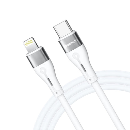 USB-C - Lightning Data- og Ladekabel WZK WSTCL1, 27W, 1m, Hvit