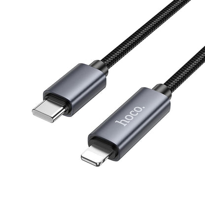 USB-C - Lightning Lade- og Datakabel HOCO Display X112, 27W, 1m, Svart