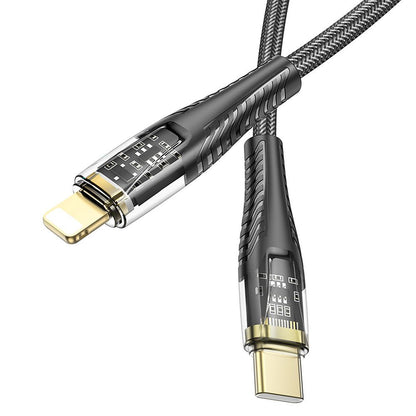 USB-C - Lightning Data- og Ladekabel HOCO U121, 27W, 1.2m, Svart