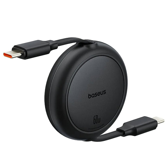 USB-C til USB-C Baseus Free2Pull Mini Retractable Data- og Ladekabel, 60W, 1m, Svart P10364500111-01