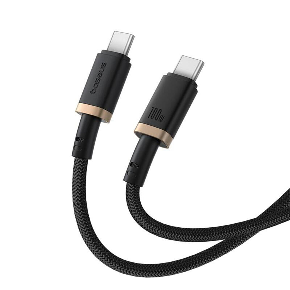 USB-C til USB-C Baseus Dura Series data- og ladekabel, 100W, 2m, Gull P10377803U01-03