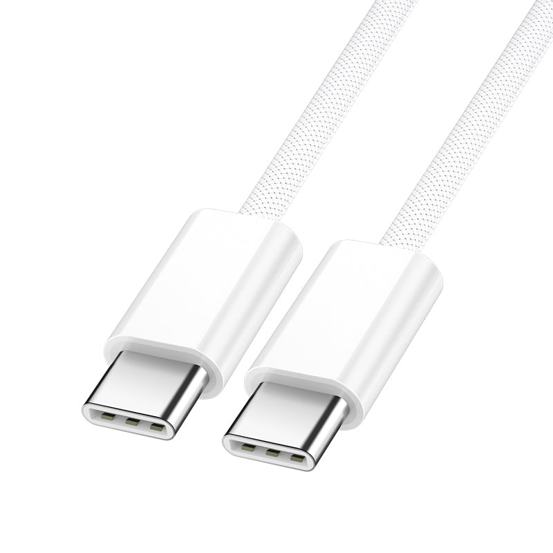 USB-C til USB-C data- og ladekabel BWOO BO-X284, 60W, 2m, Hvit