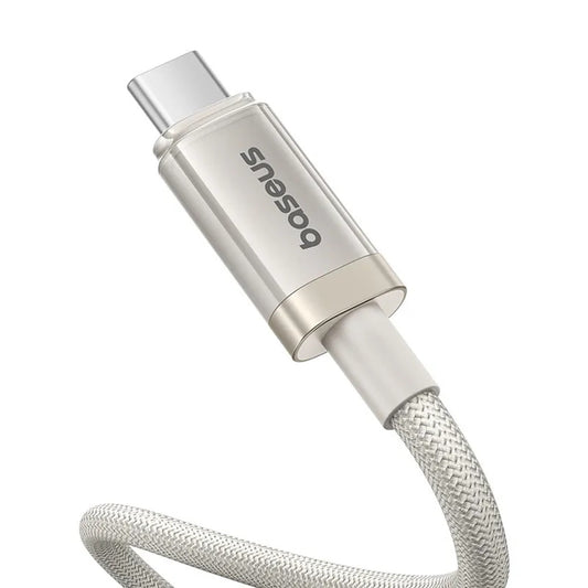 USB-C - USB-C Baseus Titanium data- og ladekabel, 100W, 1m, Sølv P10378100G21-00