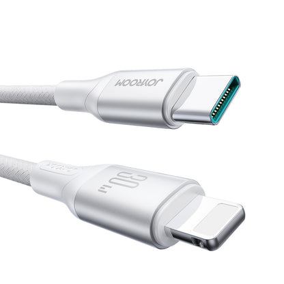 USB-C - Lightning lade- og datakabel Joyroom S-A28 Flash, 30W, 1m, Hvit