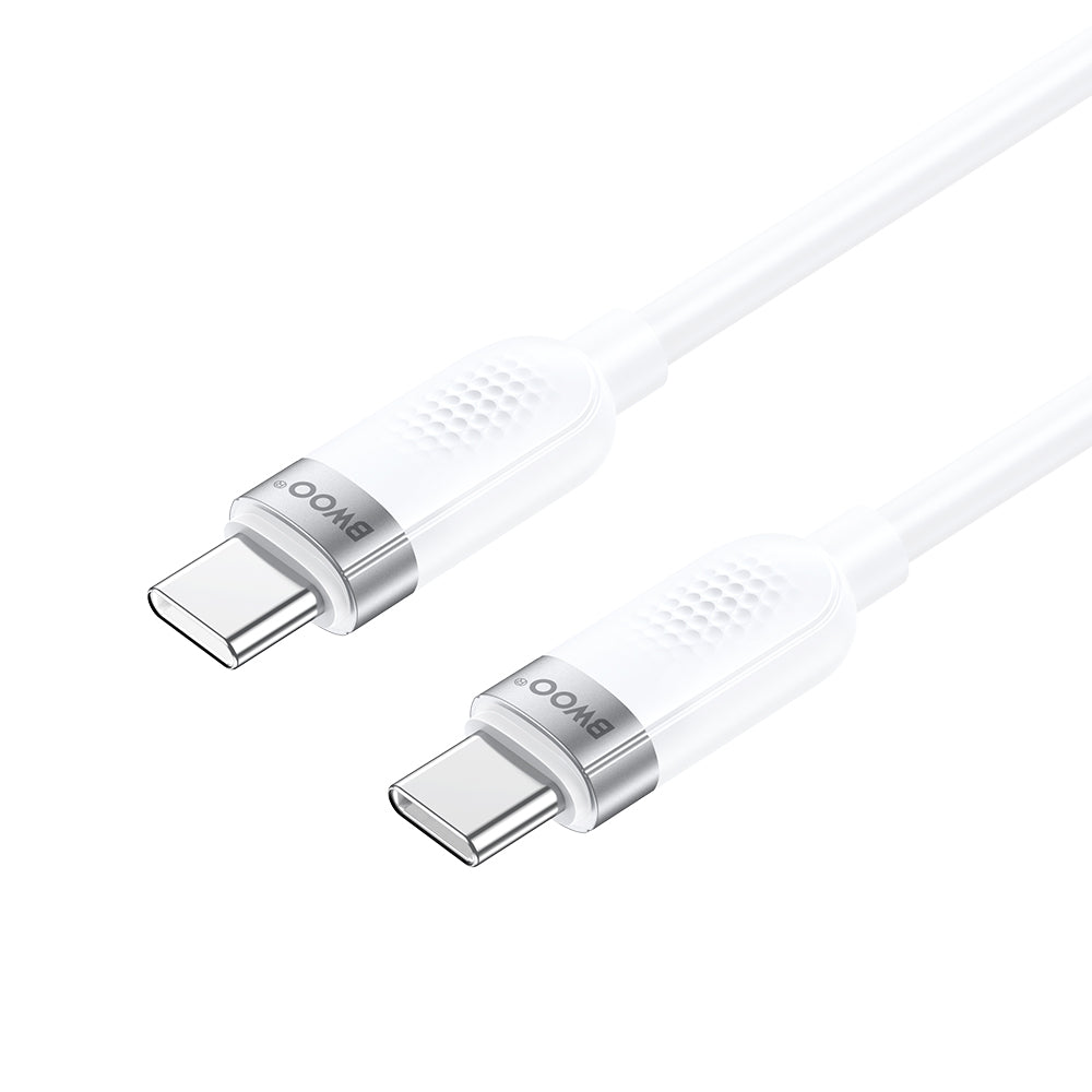 USB-C til USB-C data- og ladekabel BWOO BO-X315C, 100W, 1m, Hvit