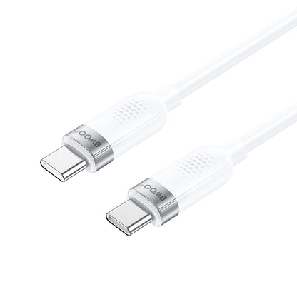 USB-C til USB-C data- og ladekabel BWOO BO-X315C, 100W, 1m, Hvit