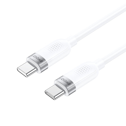 USB-C til USB-C data- og ladekabel BWOO BO-X315C, 100W, 1m, Hvit