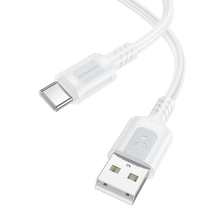 USB-A til USB-C Borofone BX111 Feliz data- og ladekabel, 20W, 1m, Hvit