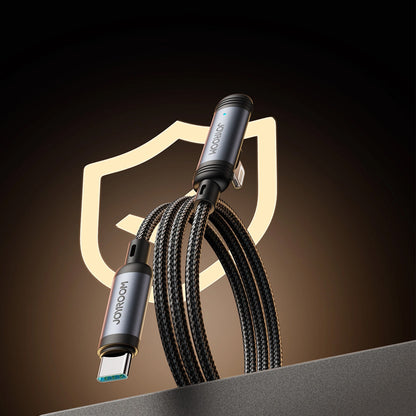 USB-C - Lightning Joyroom S-A56 EnjoyX Angled data- og ladekabel, 30W, 1.2m, Svart
