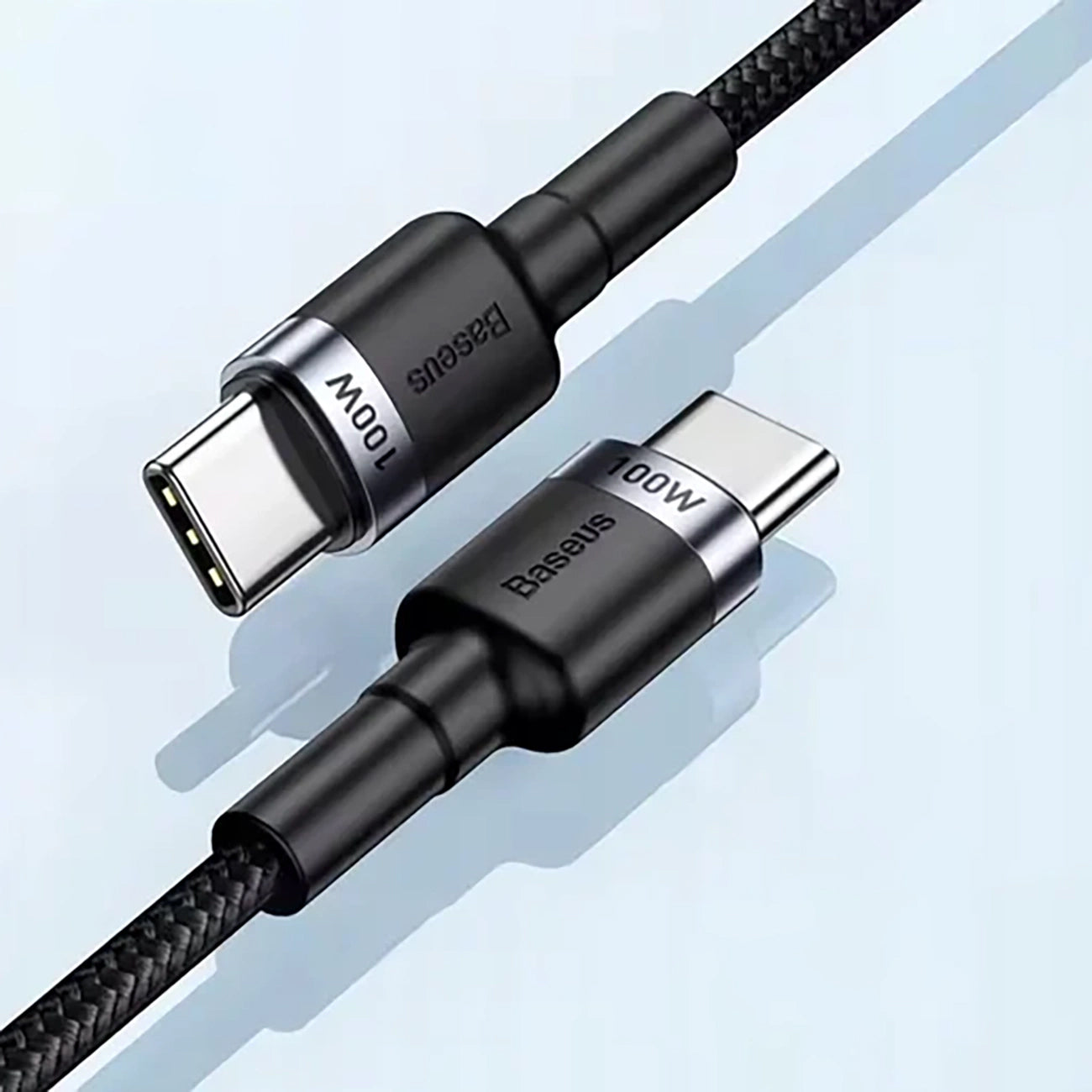 USB-C til USB-C Baseus Cafule data- og ladekabel, 100W, 2m, Grå CATKLF-BLG1